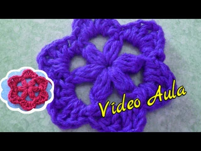 Aula | Flor Campestre em Crochê para canhotos |By Actual