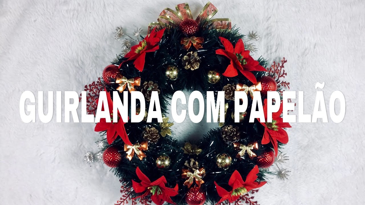 #DECORAÇÃO DE NATAL - COMO FAZER GUIRLANDA USANDO PAPELÃO. DIY MERRY CHRISTMAS