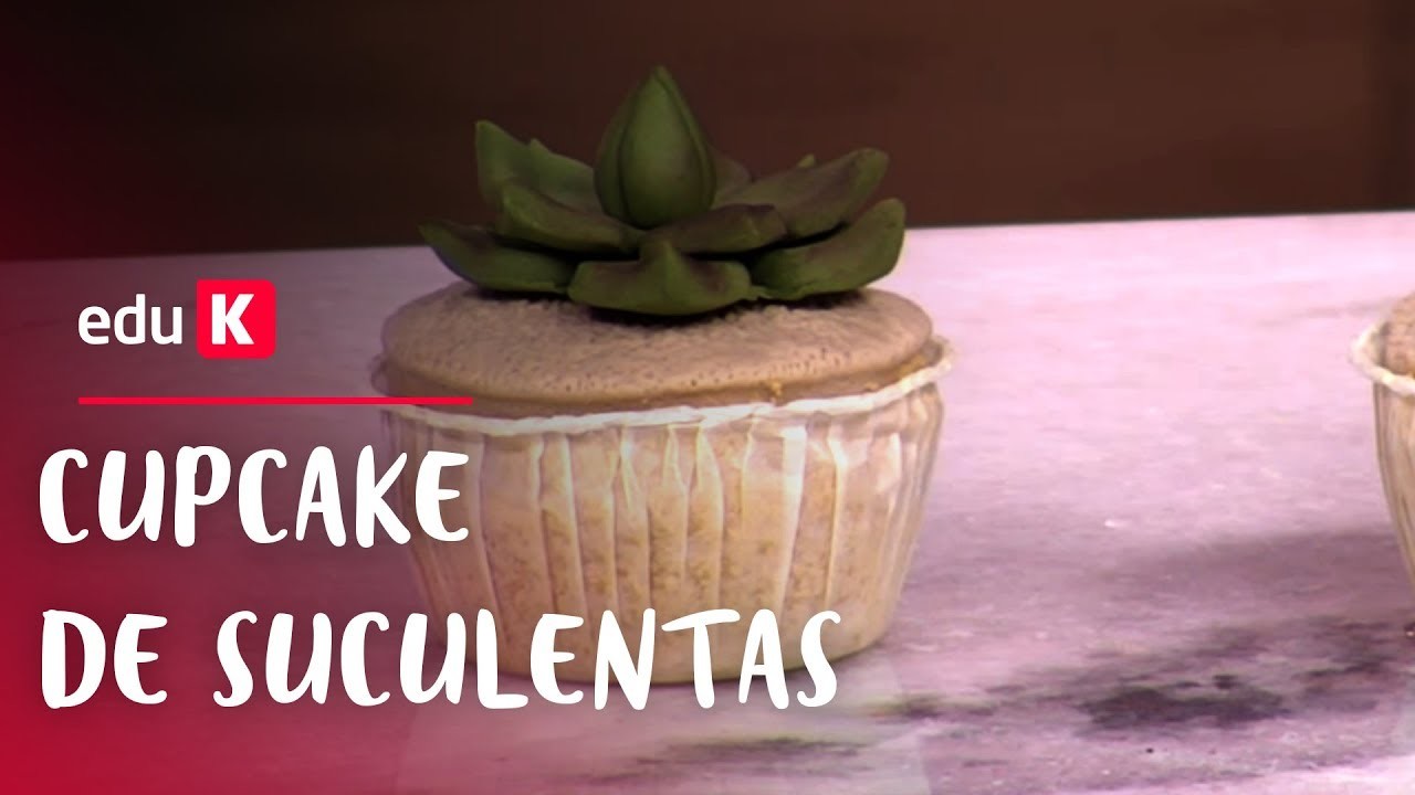 #DICAEDUK: aprenda um cupcake com linda decoração de suculentas