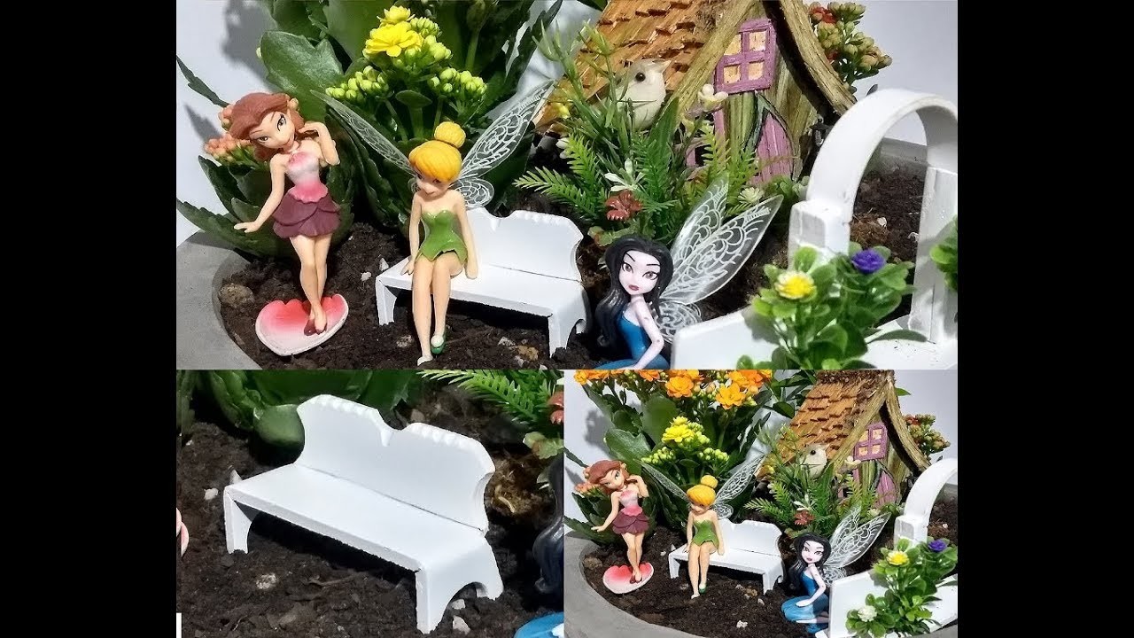 DIY Banquinho PVC para Mini Jardins. Jardim de Fadas