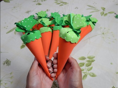 DIY: Cenoura em EVA porta docinho - Tema fazendinha