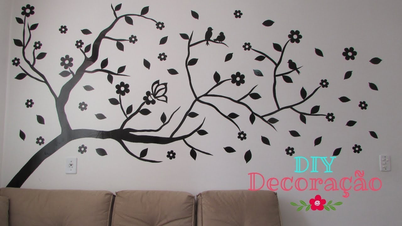 DIY Decoração | Parede decorada com papel adesivo