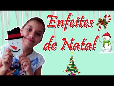 DIY - ENFEITES DE NATAL USANDO PALITOS DE PICOLÉ. BONECO DE NEVE PARA DECORAÇÃO.