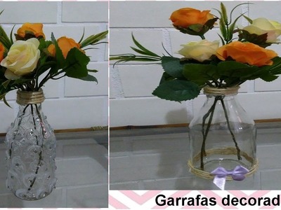 DIY.Garrafas decoradas.