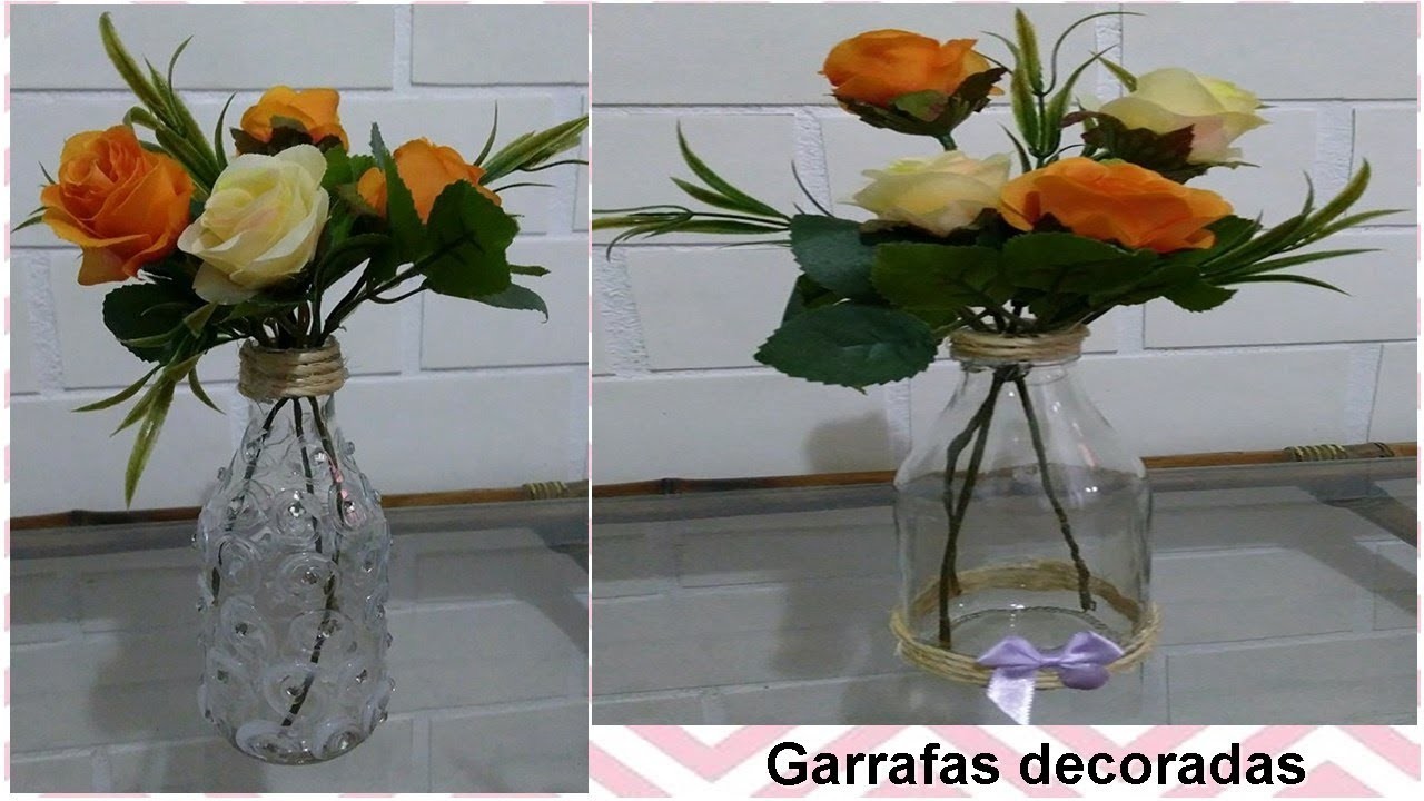 DIY.Garrafas decoradas.