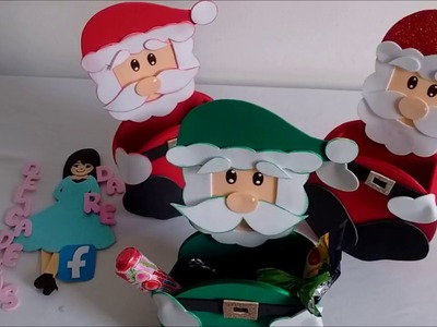 DIY: Lembrancinha de Natal: Porta Chocolates Papai Noel.