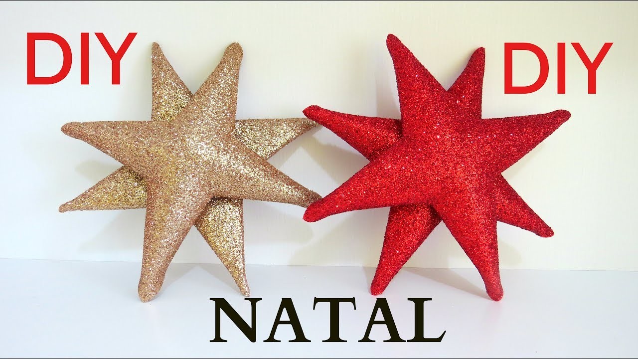 DIY NATAL - Decoração Natalina - Estrela de EVA !! Passo a Passo.