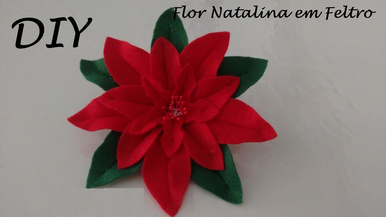 DIY - PAP flor natalina em feltro