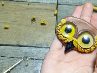 DIY- Pingente olho de coruja- polymer clay by Julia LePine
