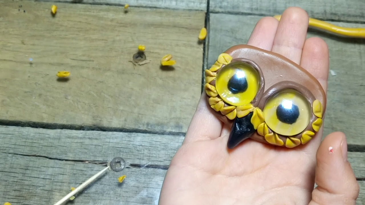 DIY- Pingente olho de coruja- polymer clay by Julia LePine