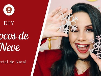ESPECIAL DE NATAL #4 - DIY Floco de Neve com Cola Quente (Snowflake)