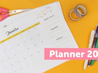 Faça Você Mesmo um Planner mensal 2018
