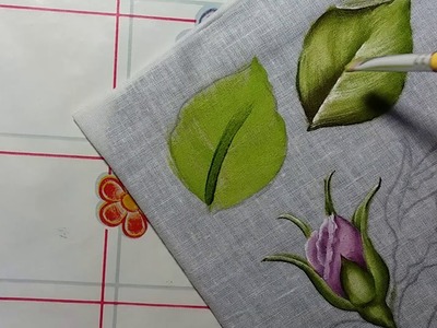 Folhas  - Parte 1 - Pintura em tecido