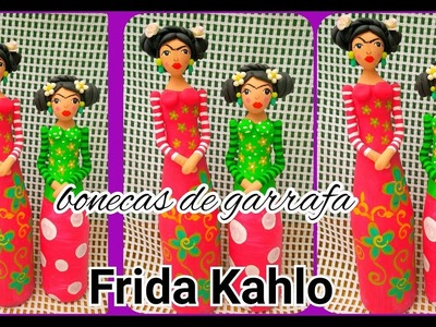 Frida de garrafa - boneca na garrafa - reciclagem-diy-video da parceria
