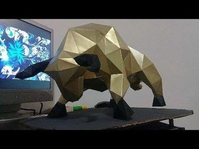 Papercraft como hacer un toro
