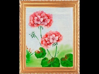 Pintura em Tecido - Como pintar Flor Gerânio da Litoarte ST - 231