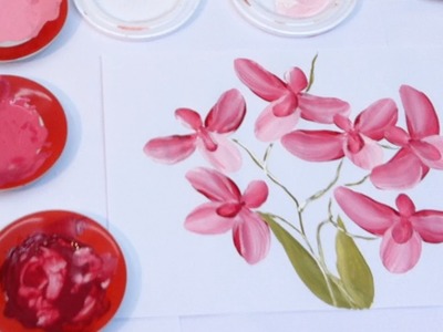 Pintura em Tela -  Orquídea Express