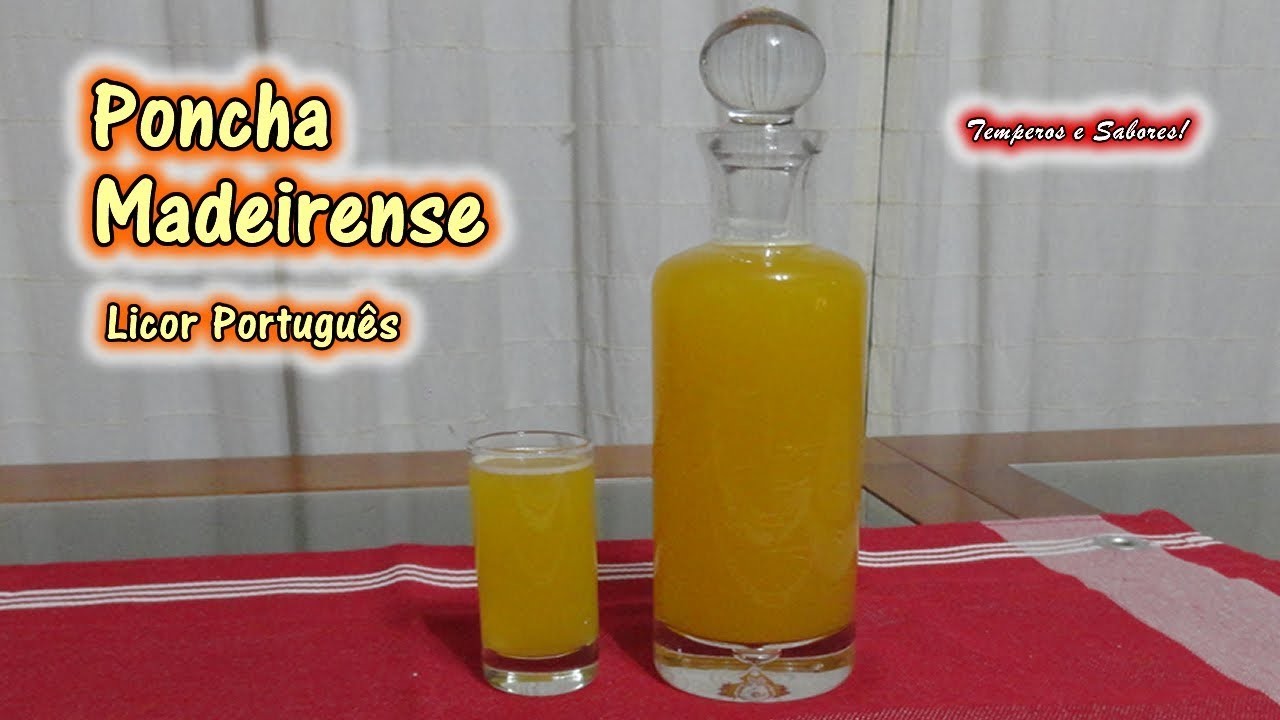 PONCHA MADEIRENSE licor português, fácil e delicioso