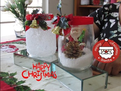 Reciclando vidros e decorando para o Natal