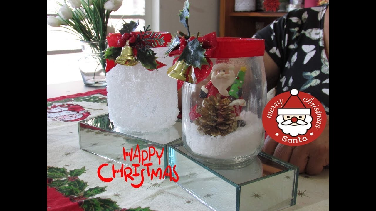 Reciclando vidros e decorando para o Natal