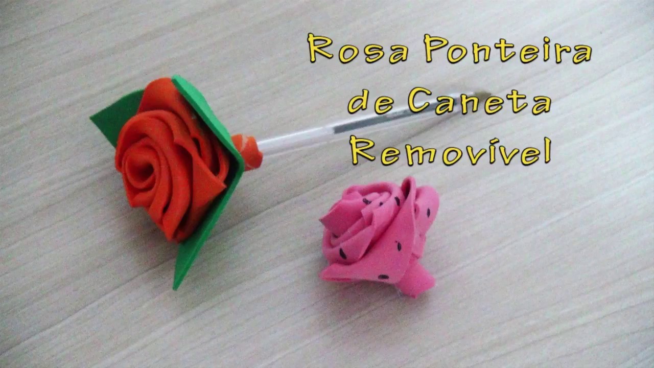 Rosa Ponteira de Caneta - Removível - DIY