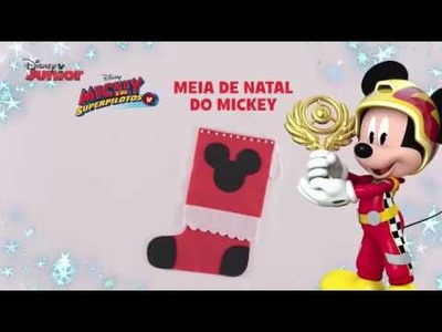 Tutorial de Natal: Meia de Natal do Mickey