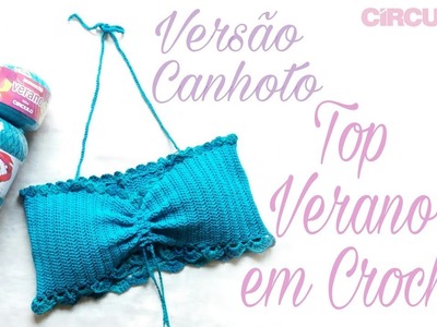 |Versão Canhoto | *** Top Cropped de Croche Fio Verano - - - crochet croptop left-handed version
