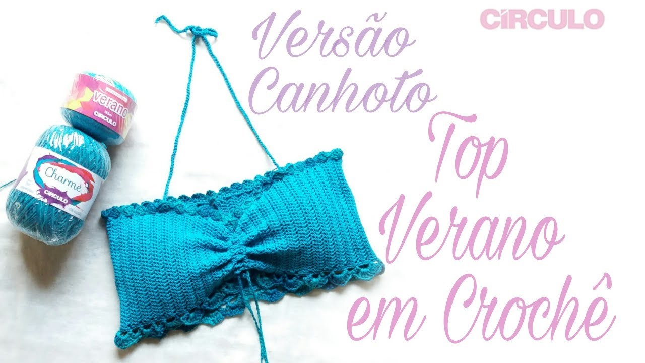 |Versão Canhoto | *** Top Cropped de Croche Fio Verano - - - crochet croptop left-handed version