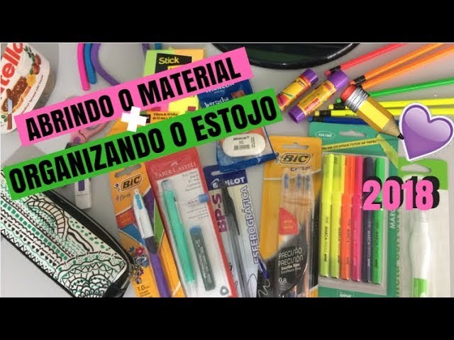 ABRINDO e ORGANIZANDO o MATERIAL 2018 - Manuella Lanzarini