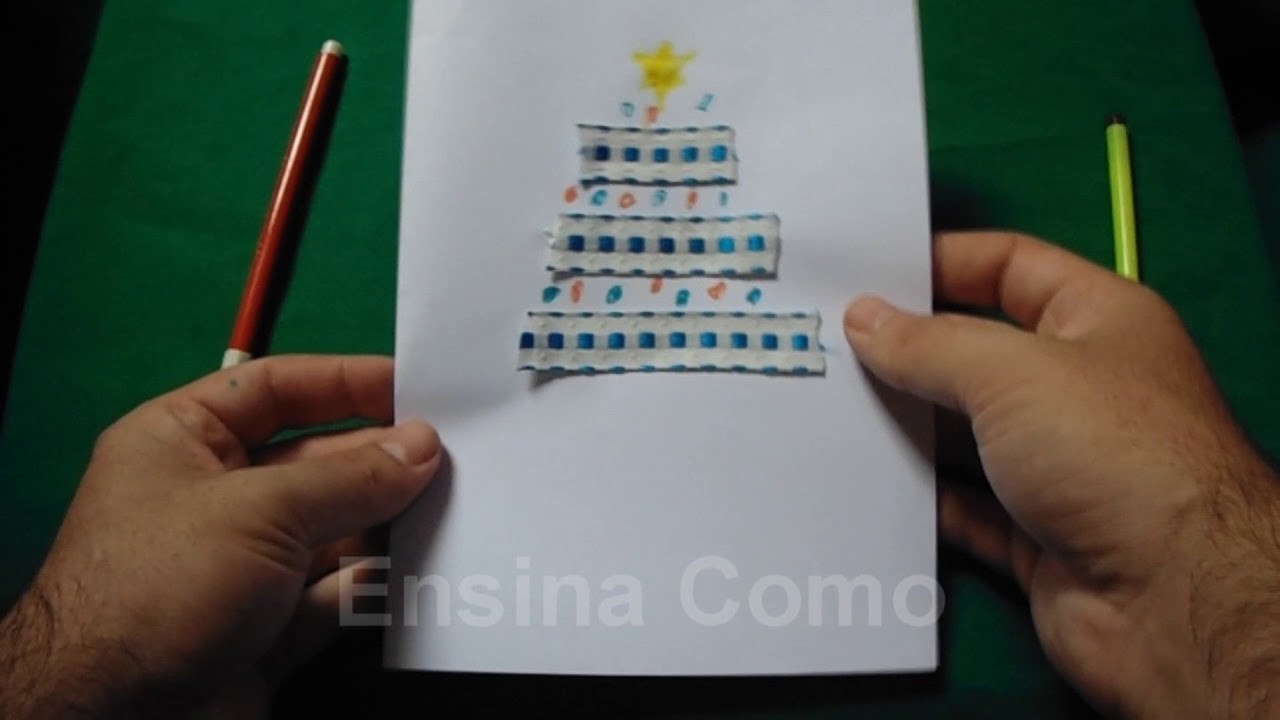 Cartão de Natal Fácil e Enfeite de Natal Simples EnsinaComo