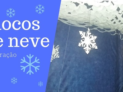 Como fazer flocos de neve com papel - decoração festa frozen