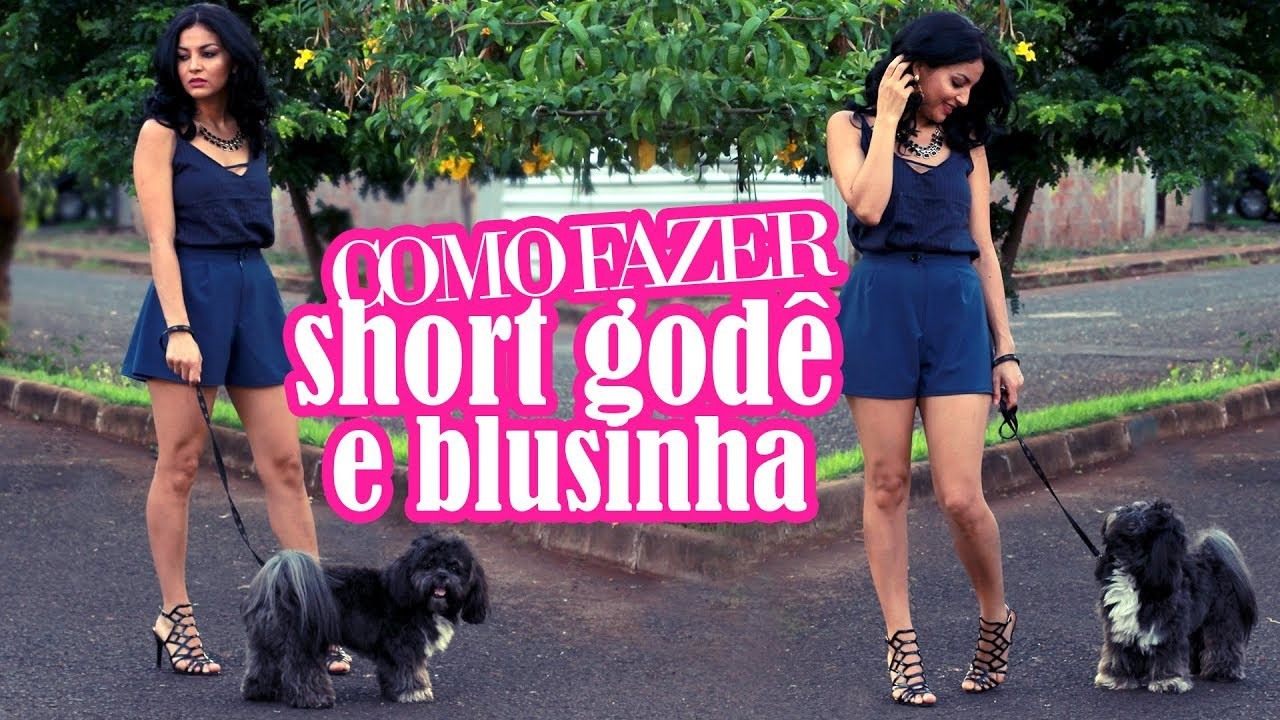 Como fazer SHORT GODÊ e BLUSINHA DE ALCINHA fácil e rápido #COSTURAINICIANTES aula 5