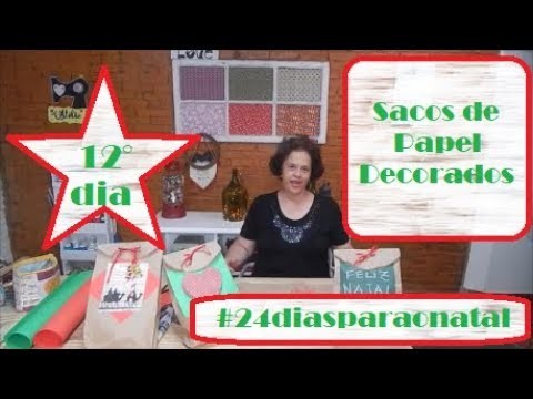 Decoração de sacos de papel