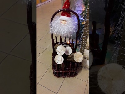 Decoração natalina - lareira feita em isopor