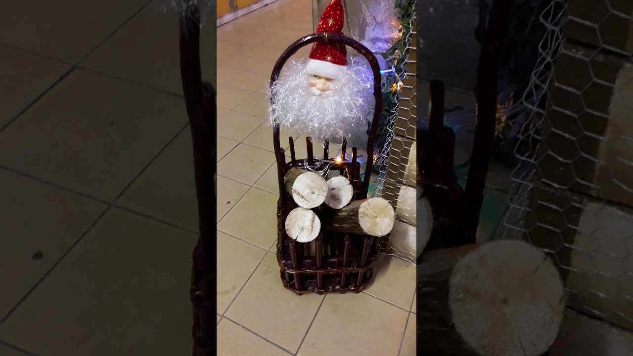 Decoração natalina - lareira feita em isopor