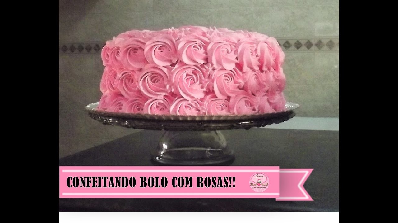 Decorando bolo com rosas (Smash the cake). Gagu Ref. 01