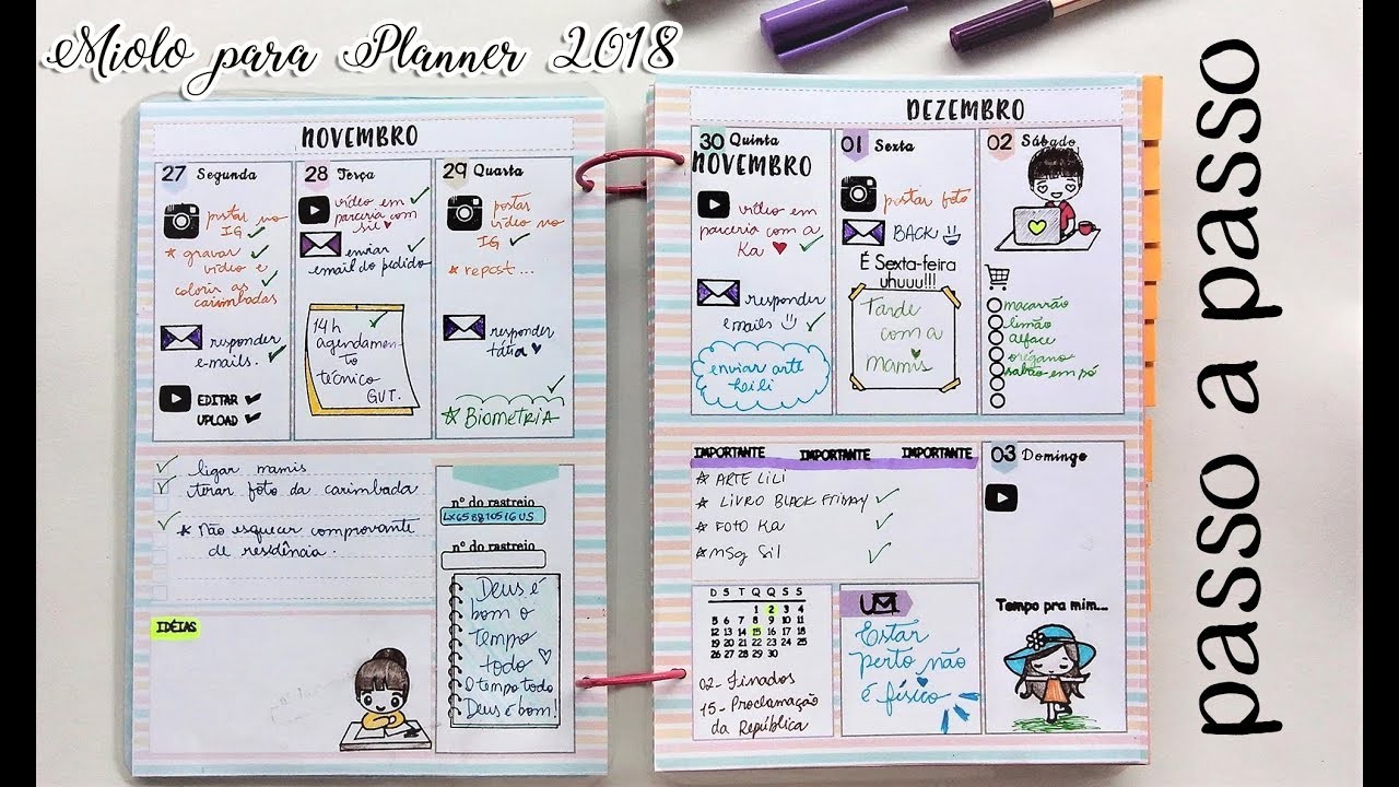 DIY como fazer seu Planner 2018 em casa! - Scrapbook by Tamy
