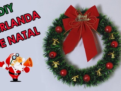 DIY #GUIRLANDA DE NATAL COM FESTÃO | Decoração natal fácil e barata | Érica Chruz