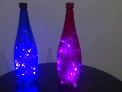 Luminária de Garrafa pet  para Decoração de Festas e de Natal