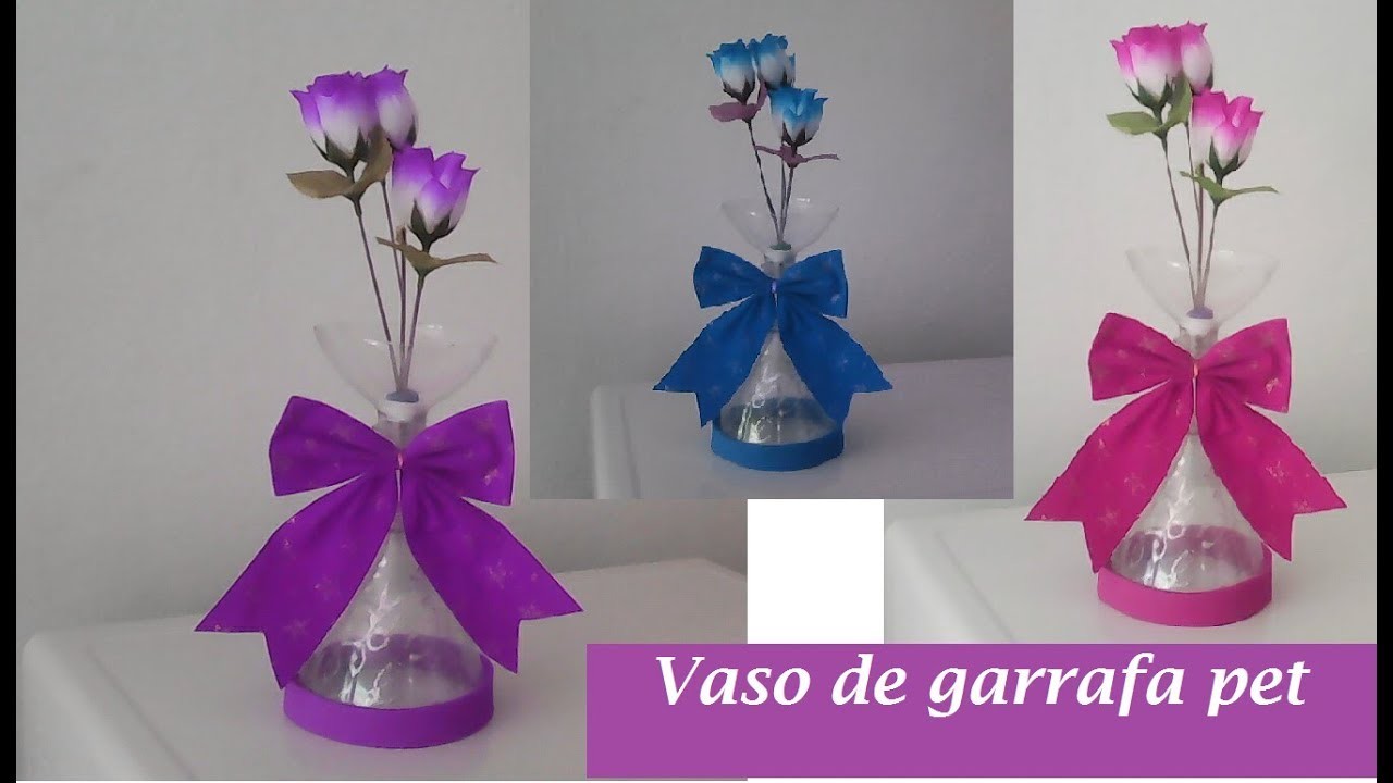 Vaso de garrafa pet ,use como lembrancinha,decoração,aniversario,reciclagem ,#artesanato