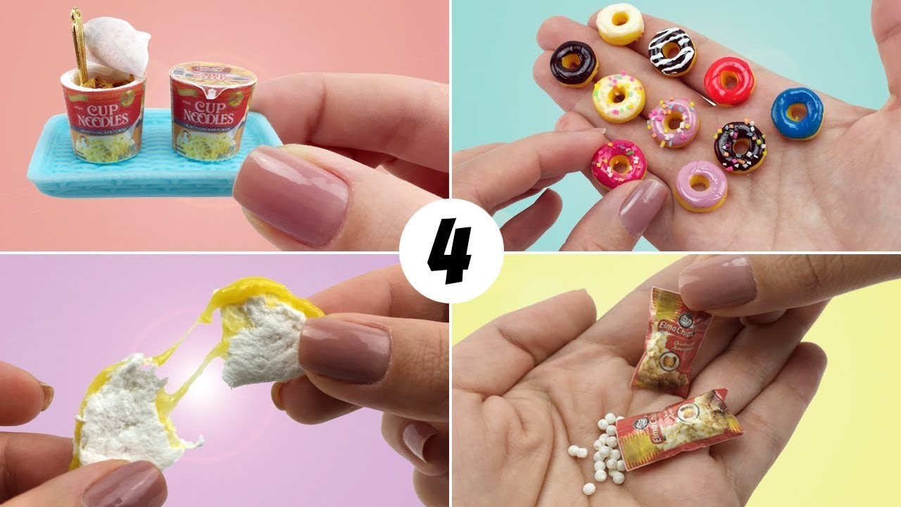 4 Coisas de Comer para Barbie e outras Bonecas - Donuts, Cup Noodles, Tapioca e mais! #8