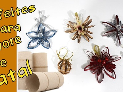 5 Ideias de Enfeites de Natal com rolo de papel higiênico