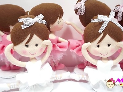 Bailarinas de feltro posições variadas 'Sarah Silva'