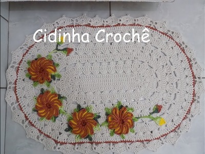 Cidinha Croche : Jogo De Banheiro Com Flores Em Croche Tapete Pia-Passo A Passo-Parte 1.3