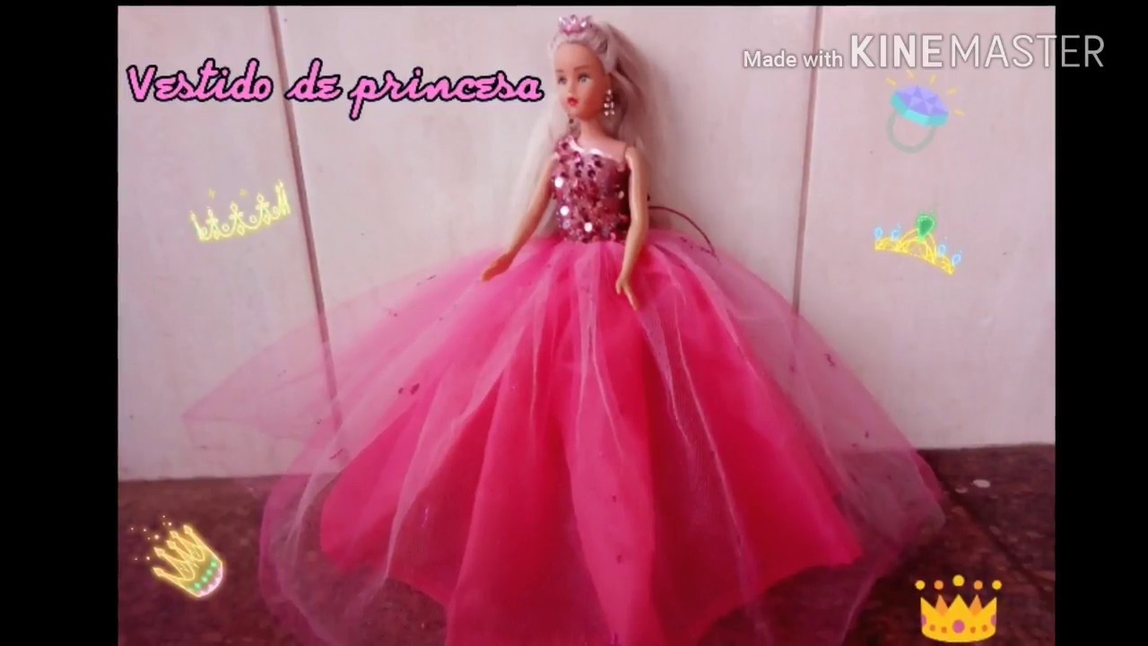 Como fazer vestido de princesa para Barbie