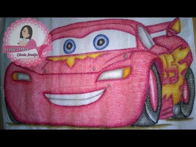 Como Pintar Na Felpa Toalha RELAMPAGO MCQUEEN