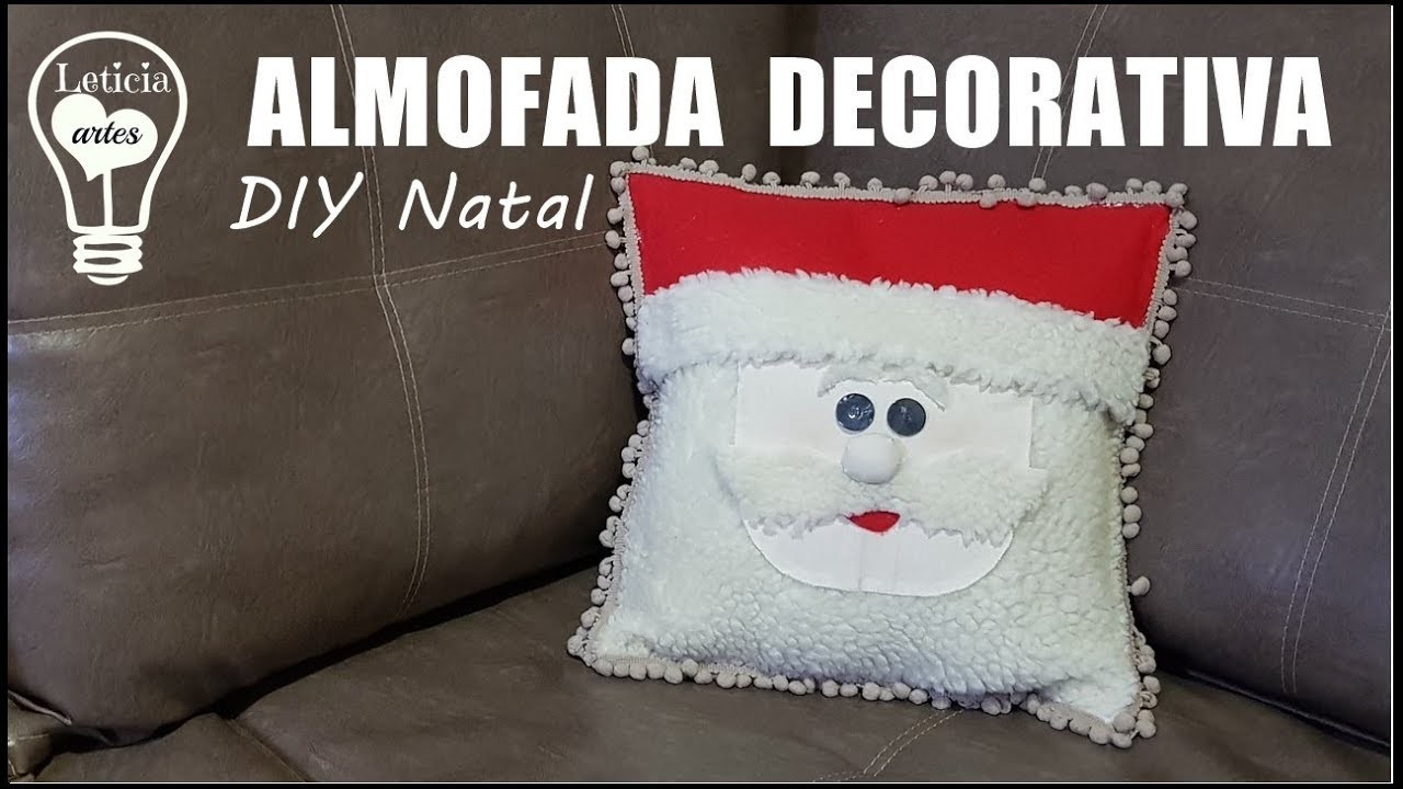 DIY ALMOFADA DE NATAL DECORATIVA  COLADA   LETICIA ARTES