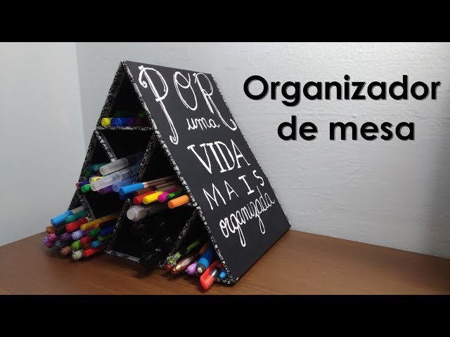 DIY Organizador de mesa | Papel em Tudo