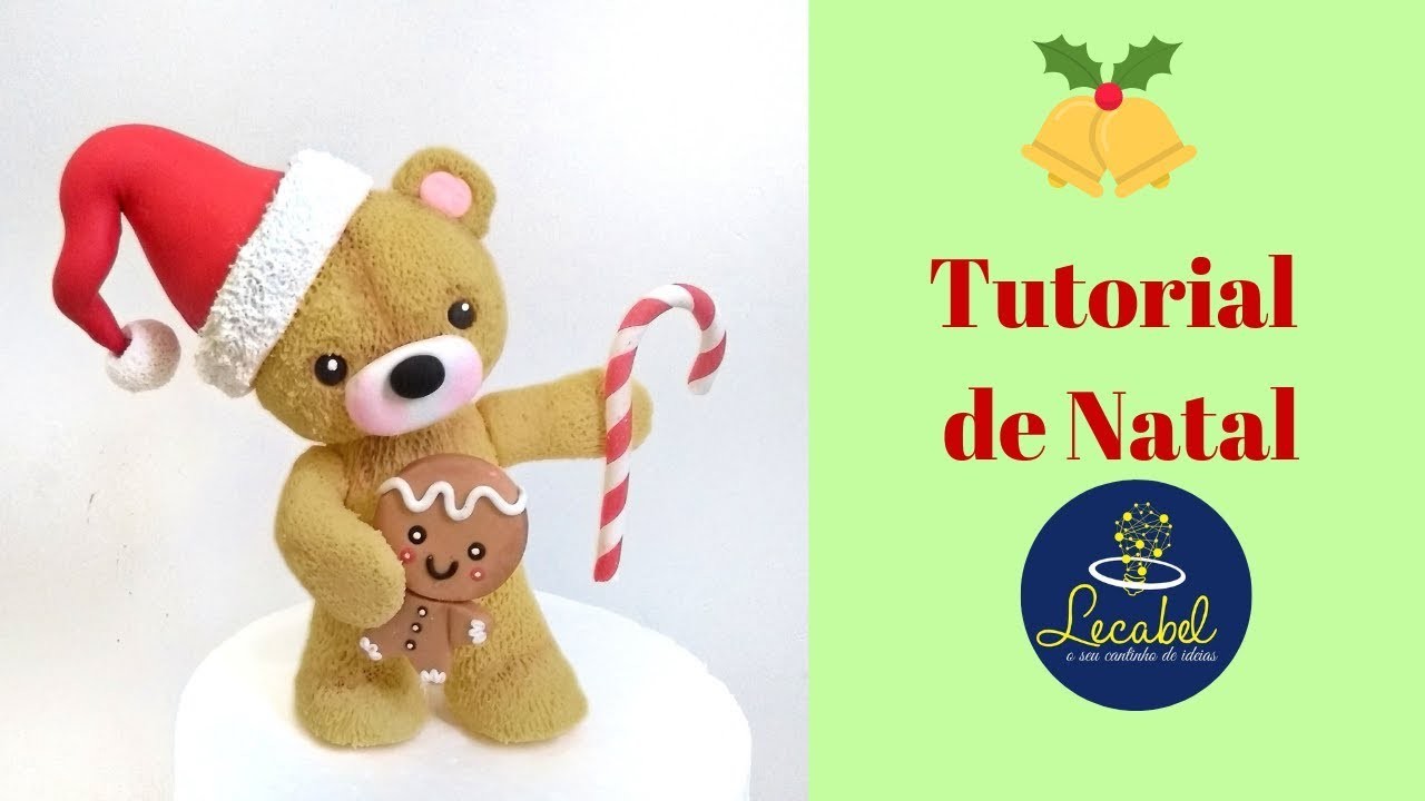 DIY Projeto de Natal com as Amigas- Urso Natalino em Biscuit