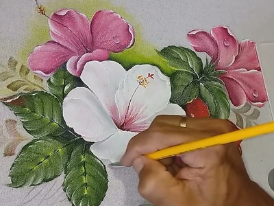 Roberto Ferreira -  Aprenda a Pintar Hibisco Branco ( Finalização)